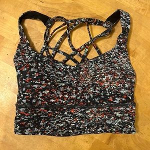 Lululemon Spotted Criss-Cross Back Sports Bra size 2